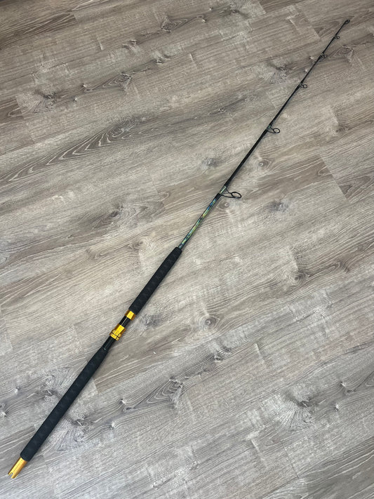 6’6” 20-40# Classic Mahi Stick Spinning Rod - Yellow Abalone